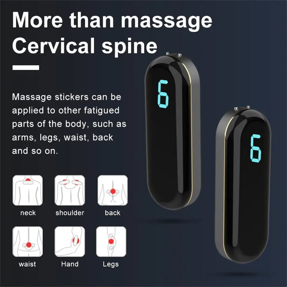 4 In 1 Wireless Remote Control Neck Massage Sticker Pads Tens Ems Massager Pulse Ems Full Body Massager