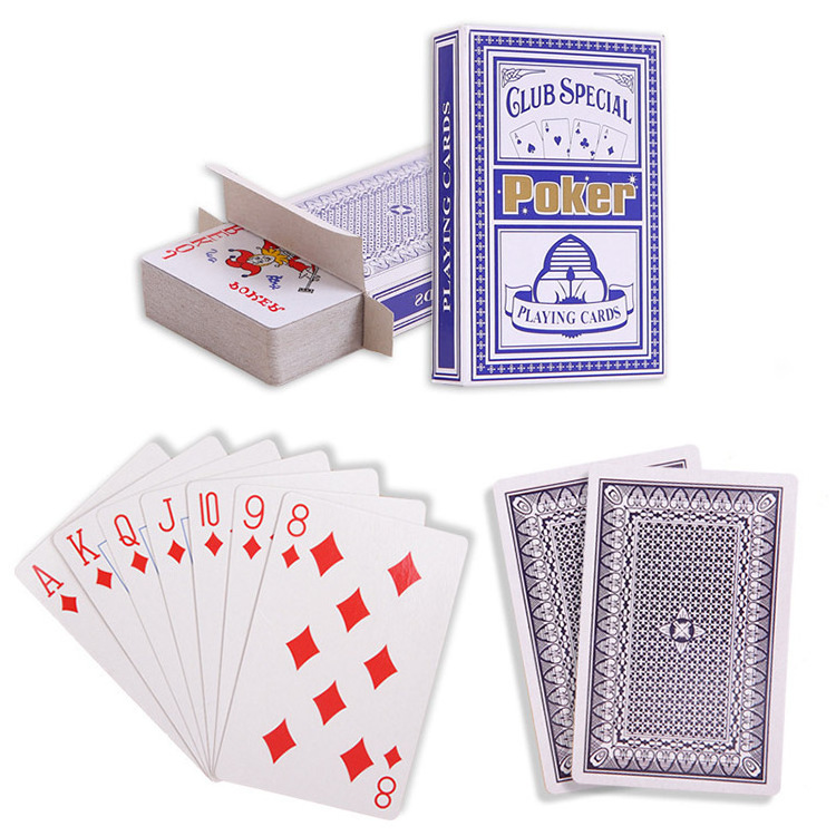 Wholesale cheap promotional personalized custom printing front and adult board games playing cards poker