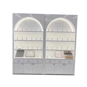 Modern Cosmetics Display Cabinet Nail Polish Cabinet Beauty Salon Display Cabinet with Light