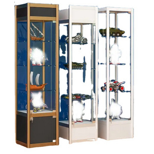 Full vision showcases glass display aluminum tempered glass  showcase cabinet with lock retailer  tobacco smoking products