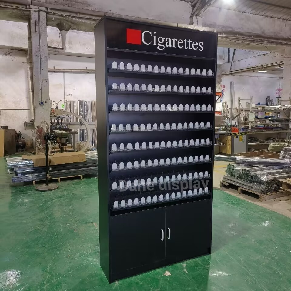 Cigarette Cabinet Stand Display Packs Wine Tobacco Display Showcase Store Cigarettes Display Rack With Led Light