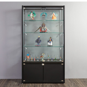 Locking Glass Showcase for Shop Mobile Phone Store Display Fixture Cheap Wall Display Cabinet