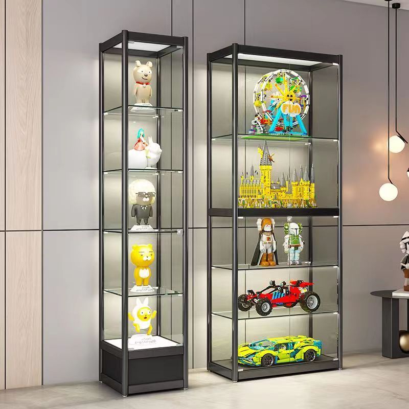 Full vision showcases glass display aluminum tempered glass  showcase cabinet with lock retailer  tobacco smoking products