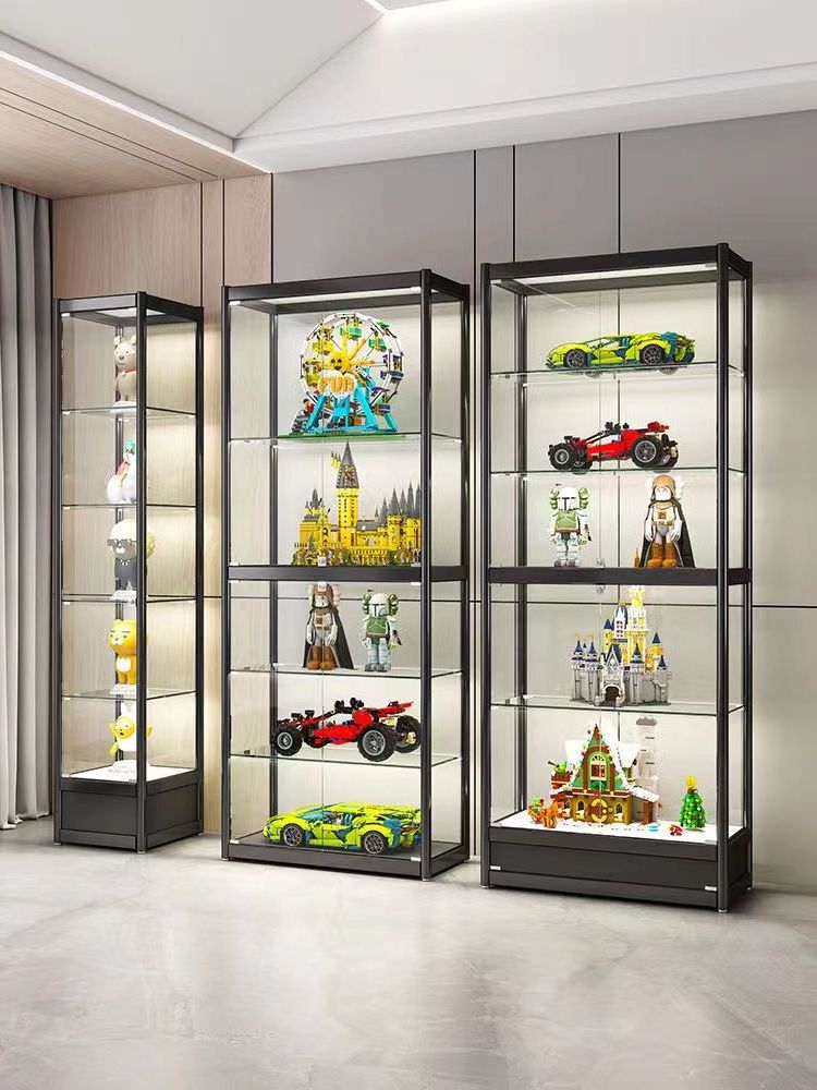 Full vision showcases glass display aluminum tempered glass  showcase cabinet with lock retailer  tobacco smoking products