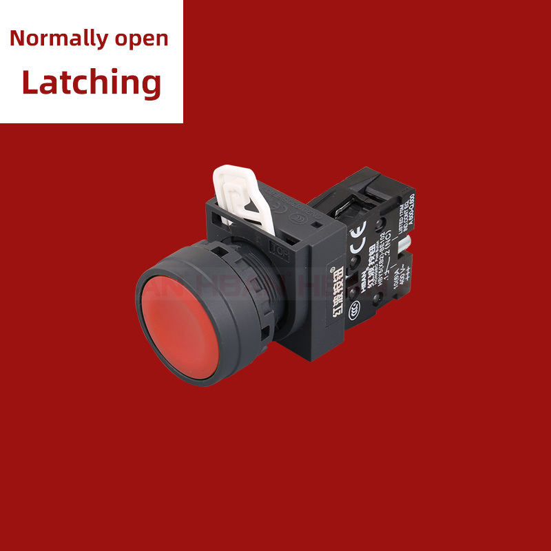 HBAN high current ip65 22mm ip65 xb2 latching push button electrical switches for cnc equipment start