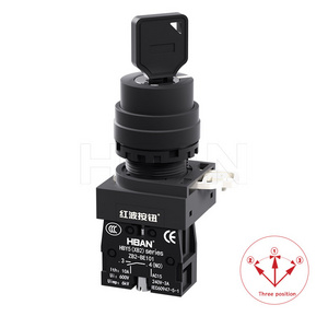 10a high current plastic head rotary key switch three position 1no1nc for Energy equipment