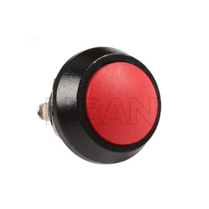 CE Domed head switch metal black momentary small round 12mm momentary push button switch