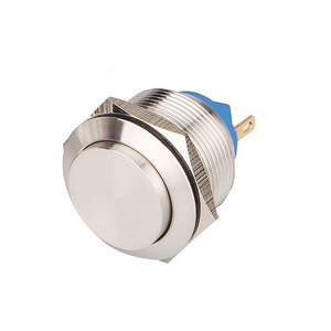 1no nickel plated brass push the button waterproof industrial panel  22mm switch