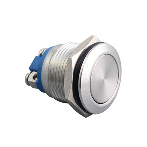 china manufacturer normally open spst screw terminal metal antivadal momentary pushbutton switch 19mm