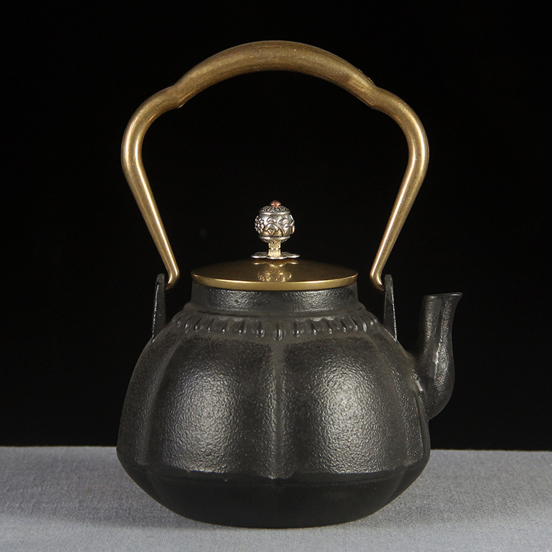 Cast Iron Tea Kettle or Teapot with Removable Stainless Steel Infuser