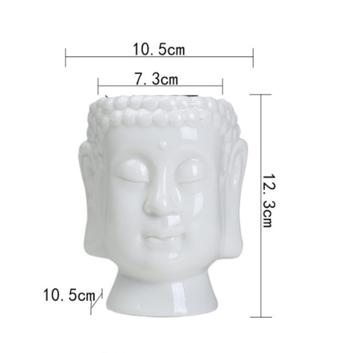 Housewarming Gift Buddha Head Ceramic Planter Pot