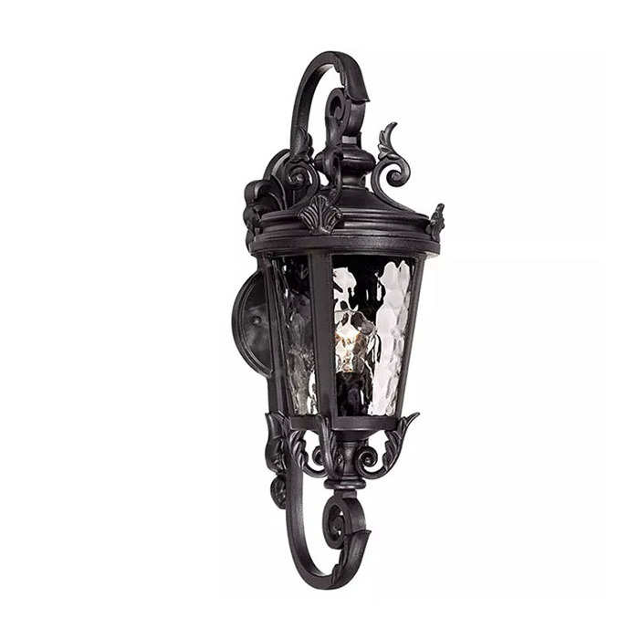 Large Black Marseille Rustic Industrial Outdoor Wall Light Fixture for Exterior House Porch Patio