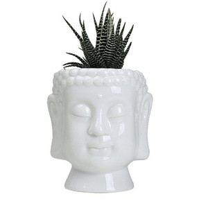 Housewarming Gift Buddha Head Ceramic Planter Pot