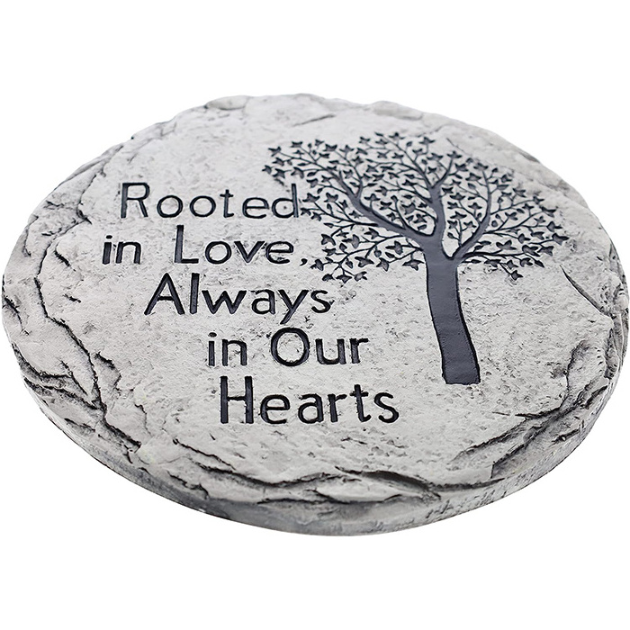 Garden Memorial Stepping Stone - Rooted in Love, Always in Our Hearts - Tree of Life