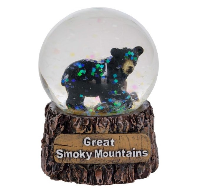 Great Smoky Mountains Snow Globe  Black Bear Snow Globe Christmas Light Up Decorations Glitter Snow Globes Collectibles