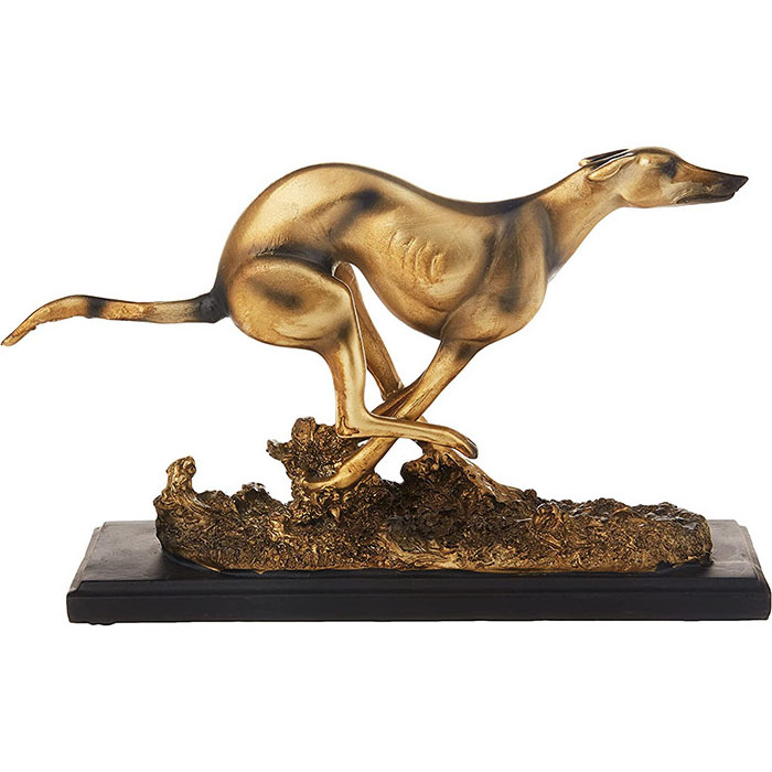 Greyhound Whippet Art Deco Dog Statue