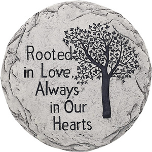 Garden Memorial Stepping Stone - Rooted in Love, Always in Our Hearts - Tree of Life