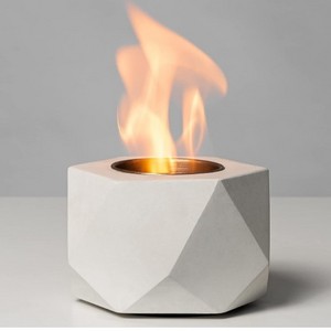 concrete Tabletop Fire Pit Fire Bowl, Mini Cement Fireplace