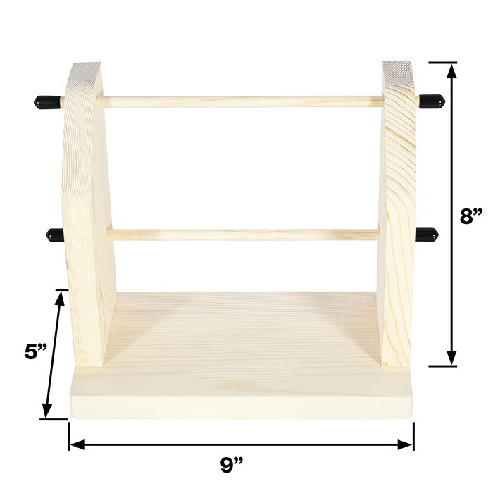 Double Revolving Yarn Holder - Horizontal Yarn Spindle Feeder or Dispenser for Crochet and Knitting