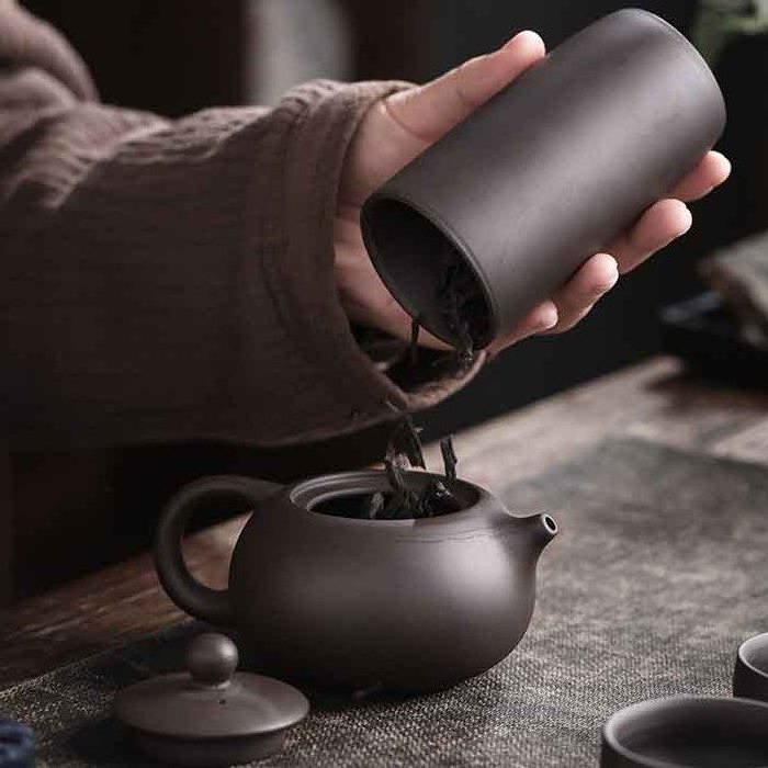 Mini Travel Ceramic Tea Pot Set Chinese KungFu Teapot, 1 Pot 4 Cups 1 caddy 1 Tea Infuser Portable Bag for Travel picnic