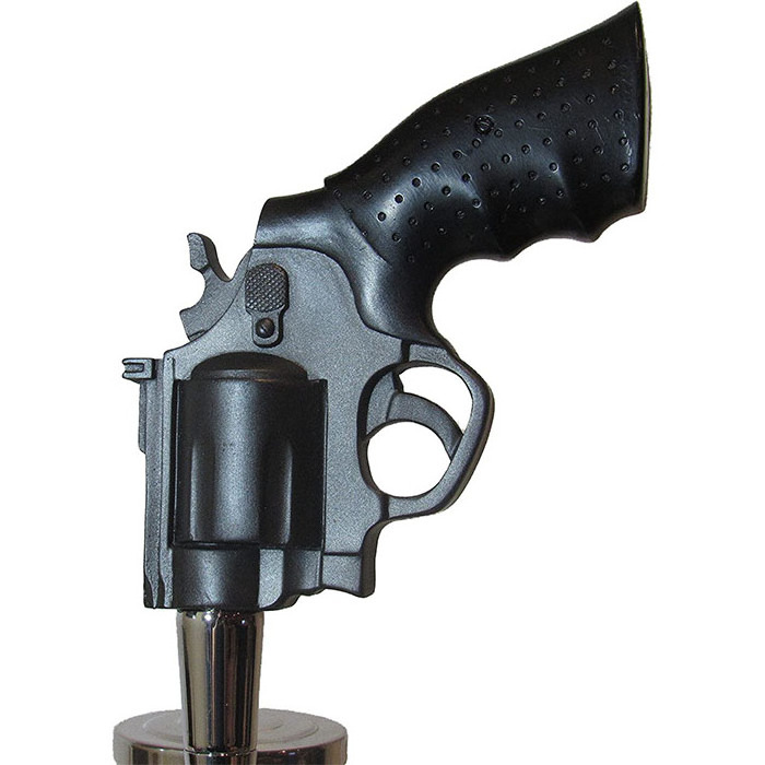 Kegerator Breweriana Gun Revolver Pistol Grip Beer Tap Handle Sports Bar