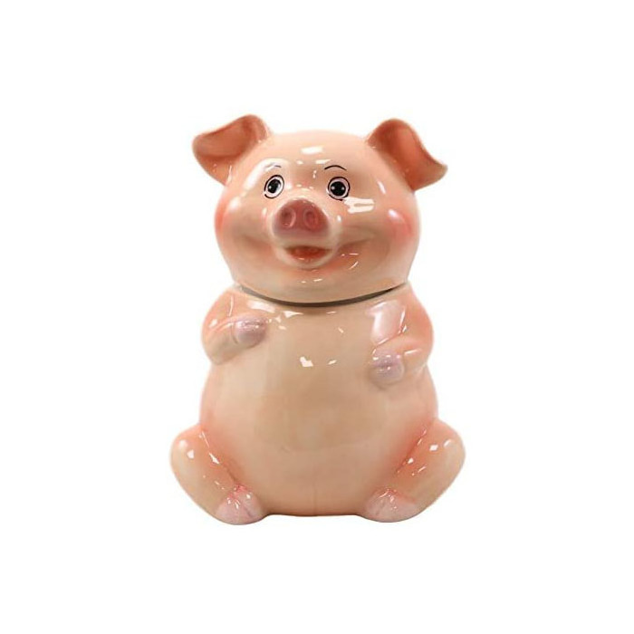 Animal Farm Bacon Porky Pig Ceramic Cookie Jar Container Figurine 8inch