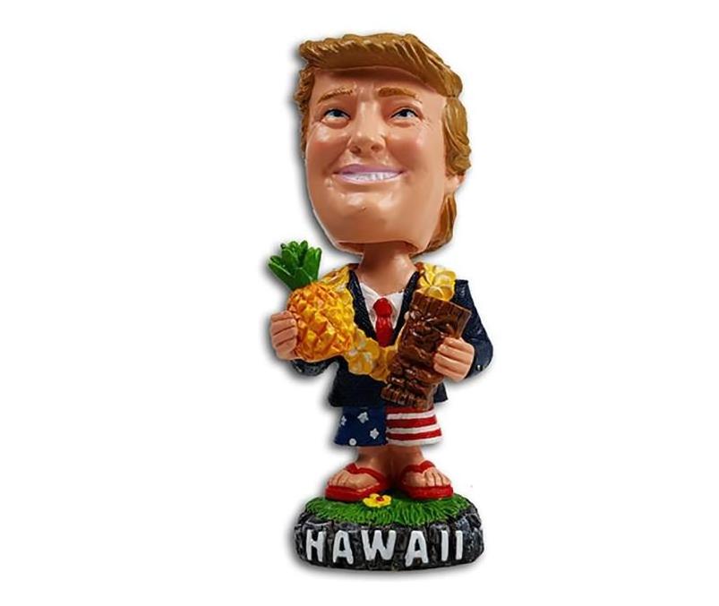 polyresin Figurines Hawaii Bobble Head Dashboard Doll Tiki Pineapple