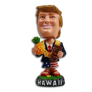 polyresin Figurines Hawaii Bobble Head Dashboard Doll Tiki Pineapple