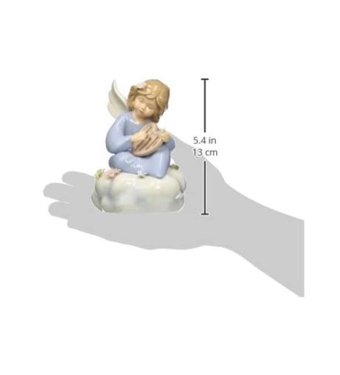 Fine Porcelain You Put Music in My Heart Musical Angel Figurine, 5-1/8-Inch