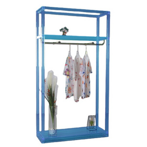 Best selling factory seller acrylic clothing store display stands professional supplier hanging wall clothing store display rack