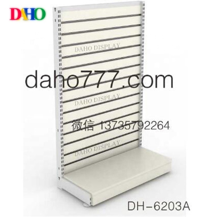 Wholesale multi-functional retail store metal acrylic shoe slatwall display shelf