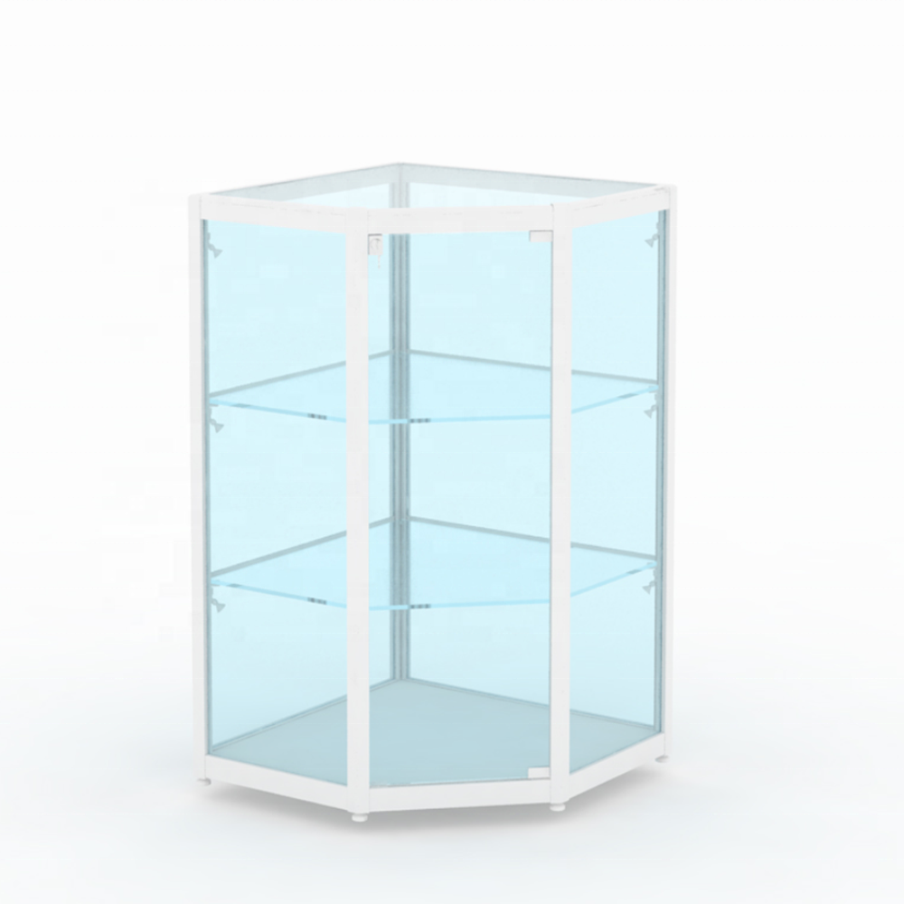 LED light lockable glass showcase jewelry display cabinets museum souvenir display case