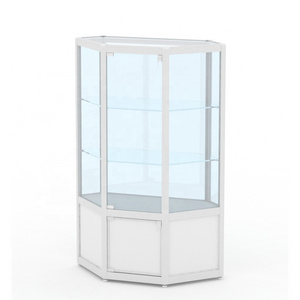 LED light lockable glass showcase jewelry display cabinets museum souvenir display case