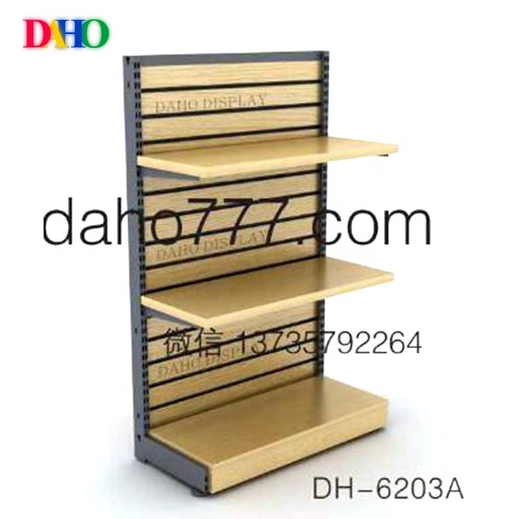 Wholesale multi-functional retail store metal acrylic shoe slatwall display shelf