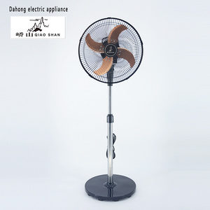 High quality home use gold round ox pedestal fan small standing fan 220v 10 inch