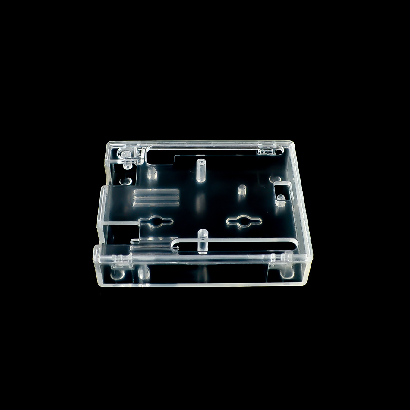 1pcs For Arduino For UNO R3 Injection molded transparent housing and black