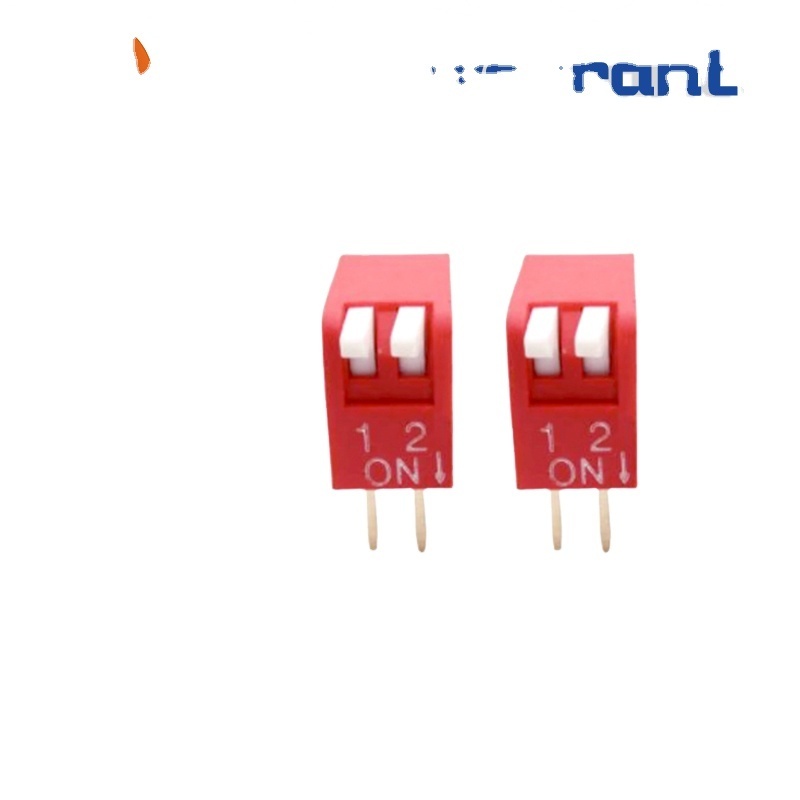 High Quality 2P Dial Switch, 2-Position Side Dial Switch With a Pin Pitch Of 2.54MM, Red