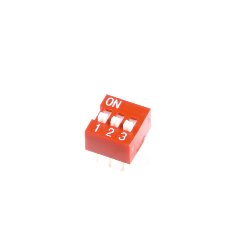 High Quality 3P Dial Switch, 3-Position Flat Dial Switch With a Pin Pitch Of 2.54MM, Red C1