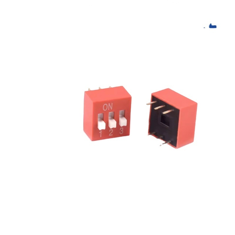 High Quality 3P Dial Switch, 3-Position Flat Dial Switch With a Pin Pitch Of 2.54MM, Red C1