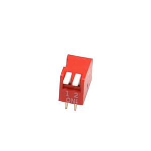 High Quality 2P Dial Switch, 2-Position Side Dial Switch With a Pin Pitch Of 2.54MM, Red