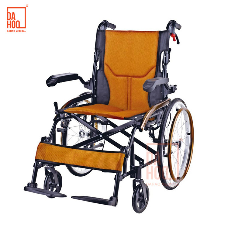 Wholesale Latest Design Aluminum Material Solid Tire Foldable Portable Manual Lightweight Pediatric Wheelchair