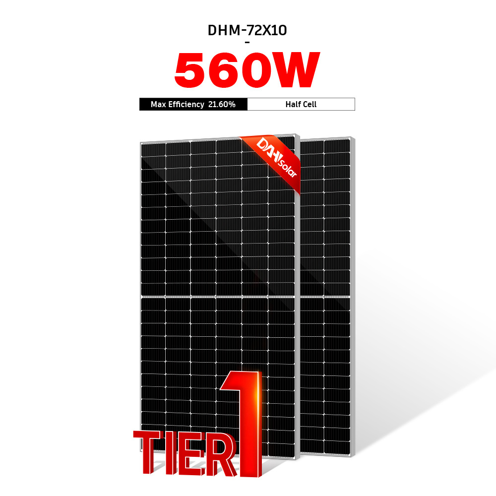 DAH SOLAR  Solar Energy Panels 550 Watts High Efficient Mono Photovoltaic 540W 550 W 560W Black Solar Panels