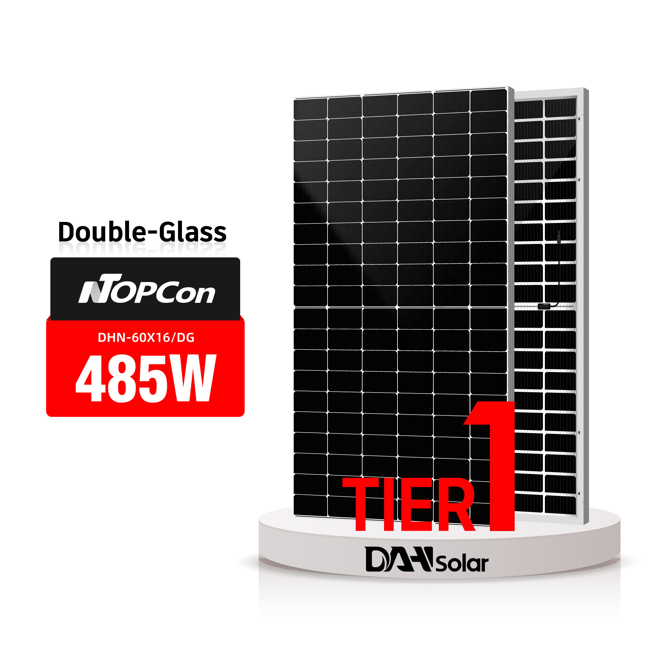 Solar Energy Panel Whole Sale 60 cells 24V 470w 475w 480w 485w Double Glass Panel Solar Para Casa