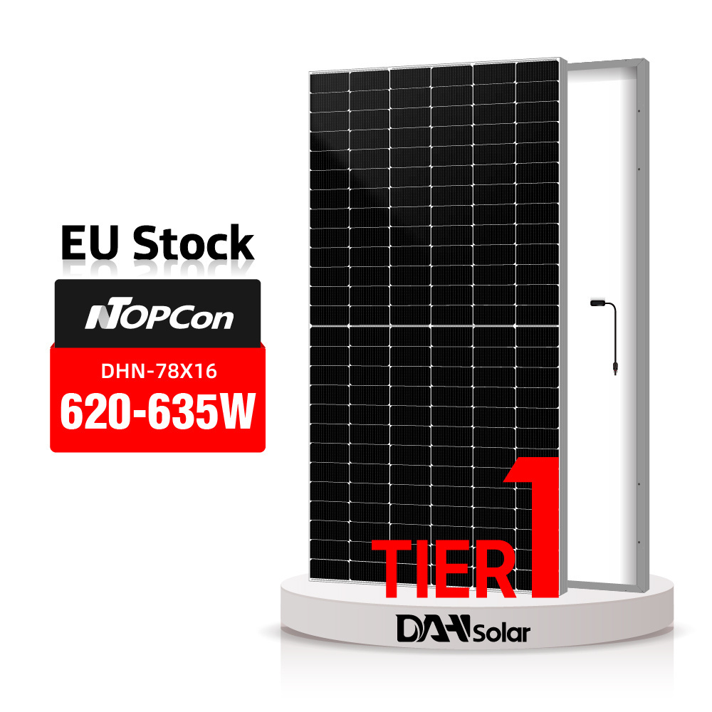 EU warehouse solar panel 630w 620w 610w 600w rotterdam n type topcon 1000w paneles solaes