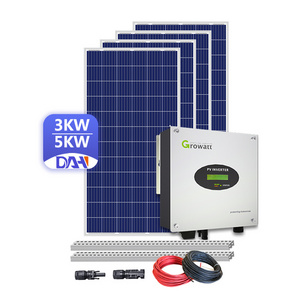 Complete Solar System 3000w 4000w 5000w On Grid Solar Panel Kit