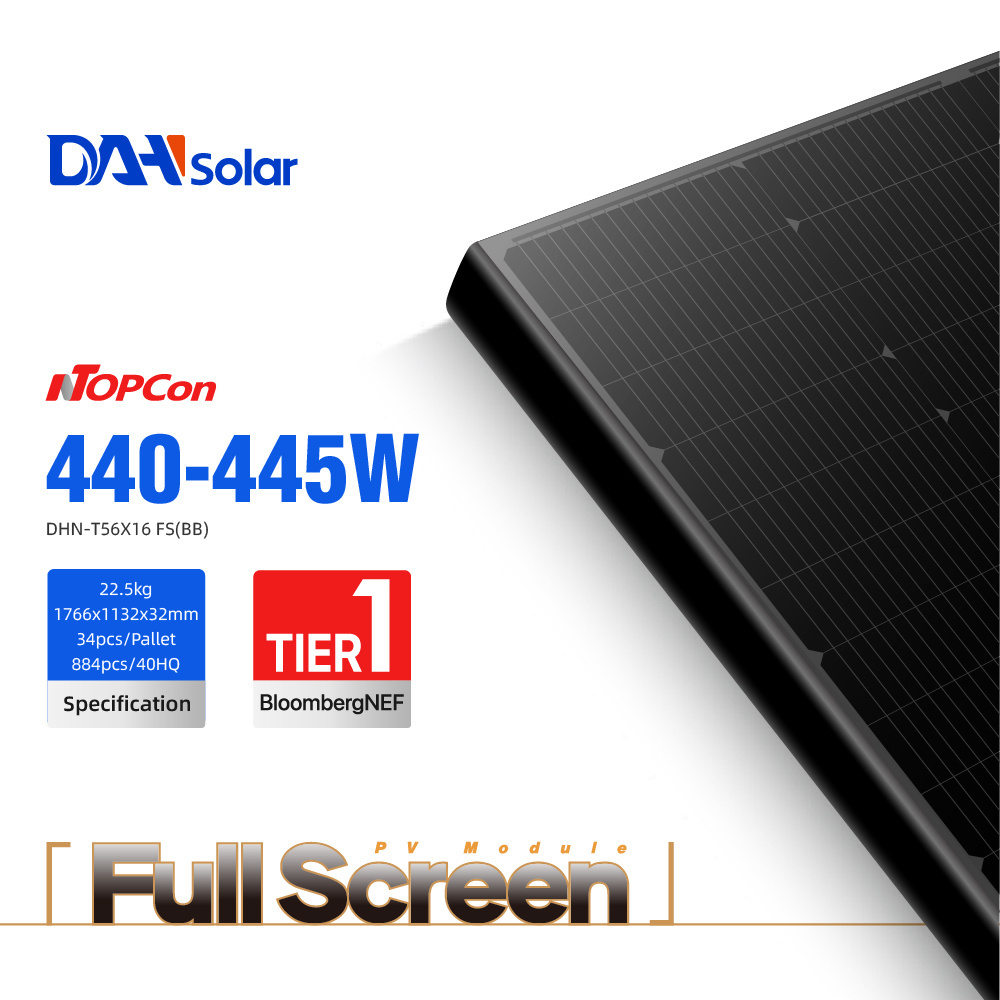 EU Warehouse Panneau Solaire 410w 420w 430w Black Solar Pv Modules Bifacial Solar Panel Solar Panels Manufacturer