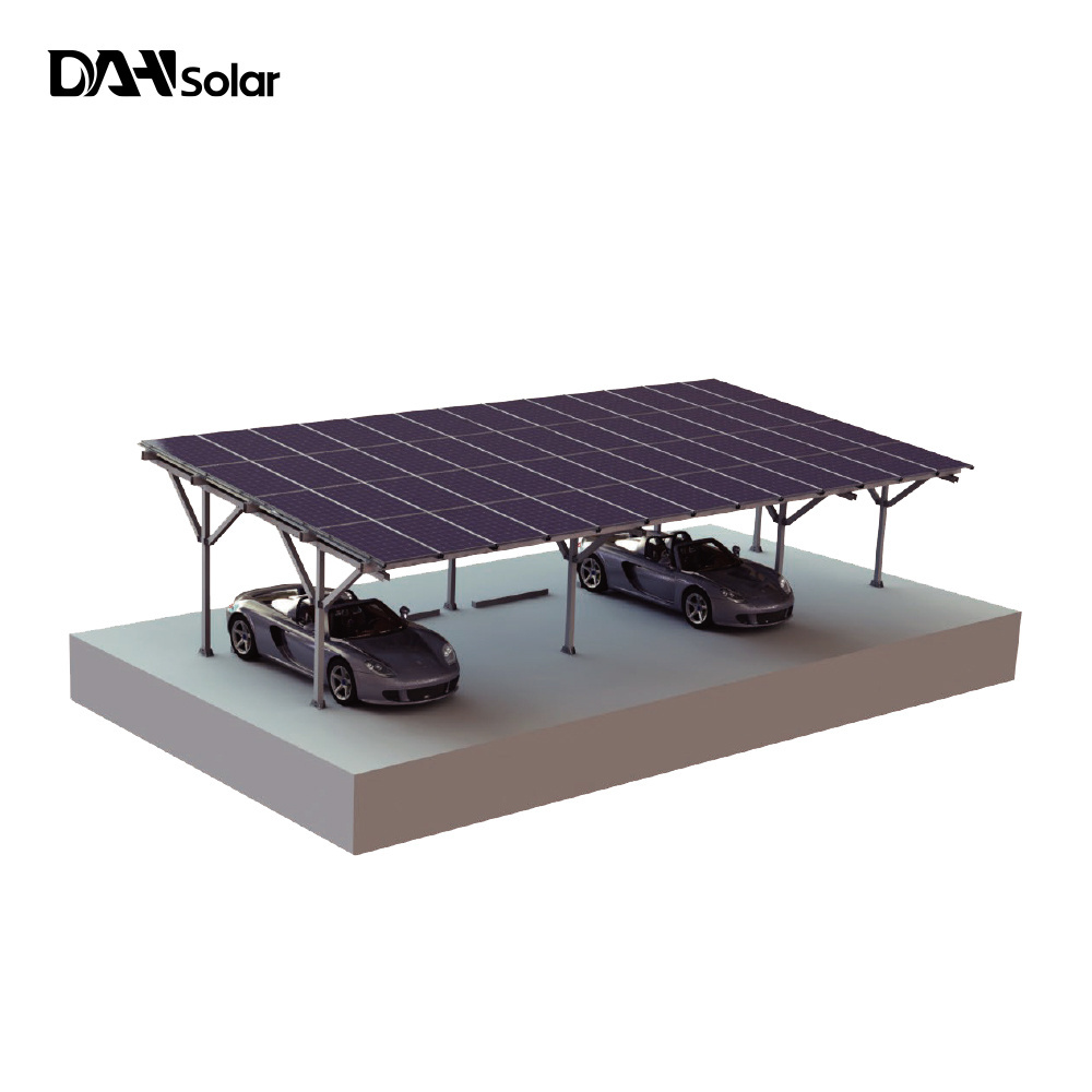 Waterproof Light Weight 10kw Aluminum Solar Carport For Car Parking