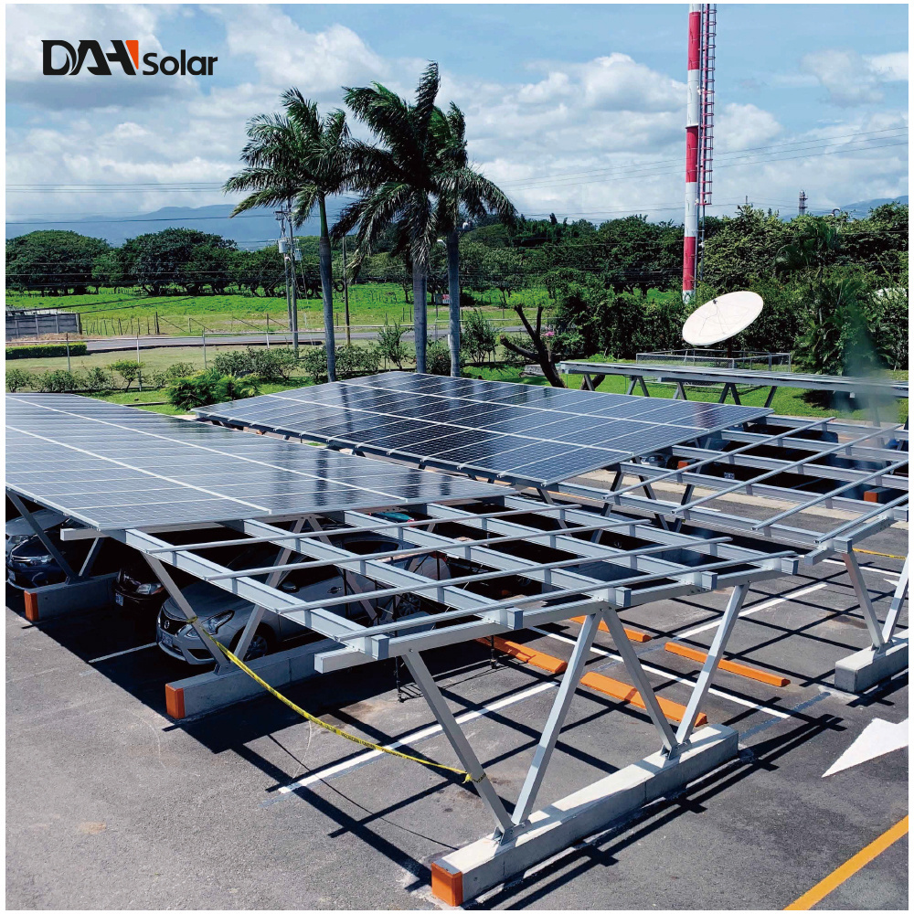 Waterproof Light Weight 10kw Aluminum Solar Carport For Car Parking