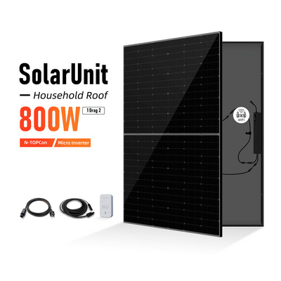 Solar Kit Easy Installation Balcony or Ground Plug and Play Set Home Balcony Solar Kit 800W Solar System