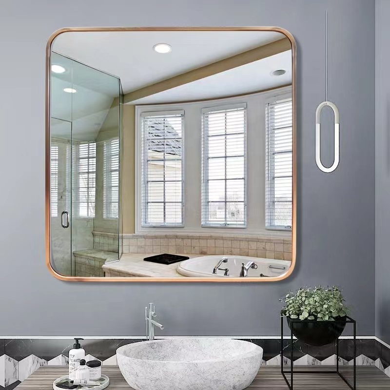 Modern style free antique wall dressing mirror hanging full length body mirror black gold full body mirror